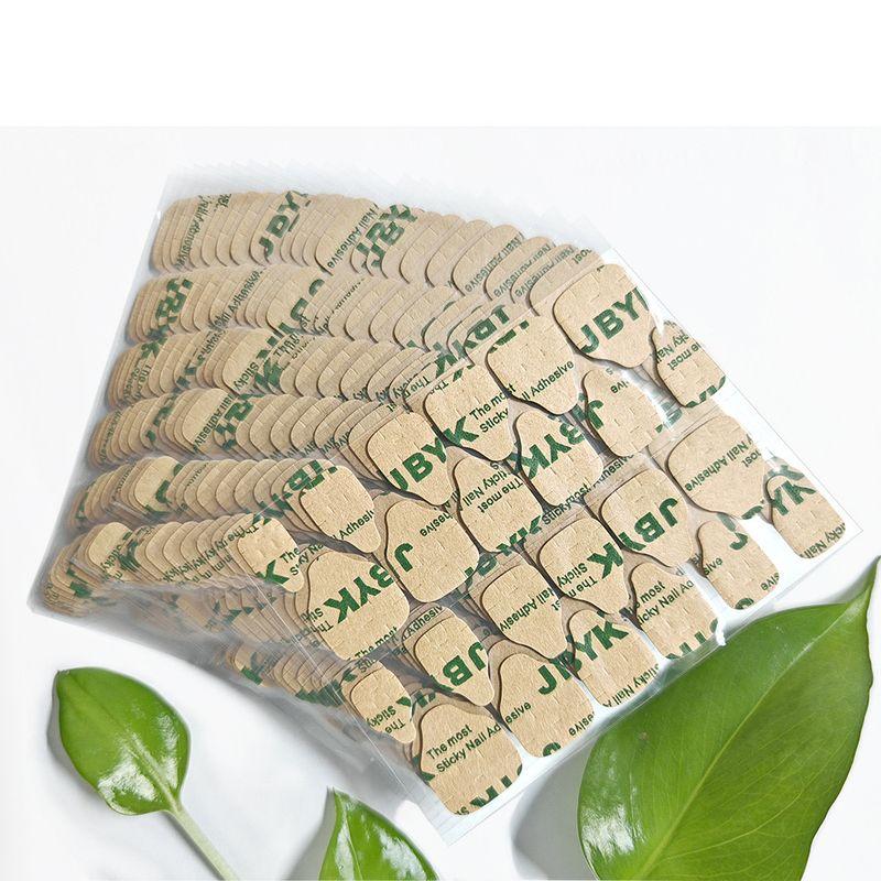 

Ultra-Thin Jelly Glue Nail Stickers High Viscosity Fake Nails Double-Sided Wearable Nail Tip Patch Glue Durable Removable Brown Packing Paper brand glue 5 sheets