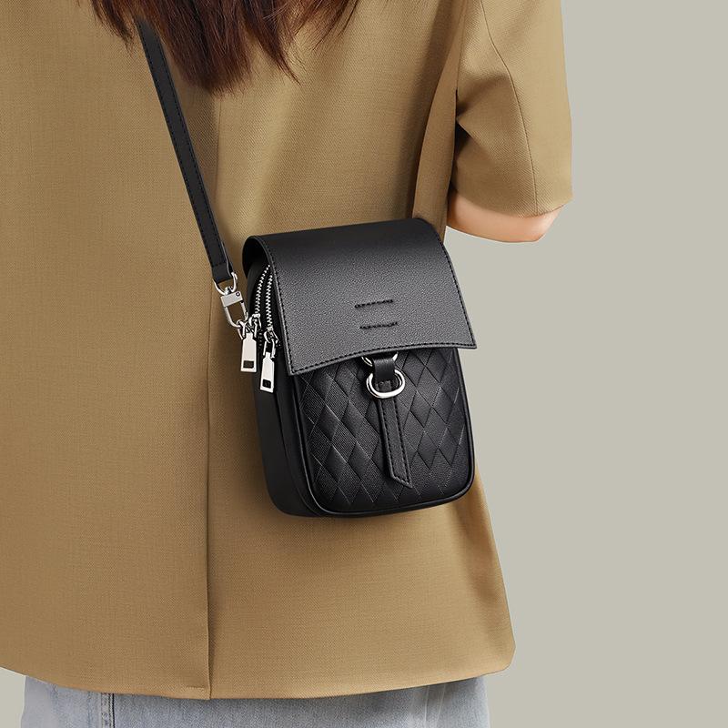 

Mobile Phone Bag Women s 2025 New Crossbody Bag Waist Bag High-end Mini Genuine Leather Lightweight Small Shoulder Bag Handbag Black（Public Version）