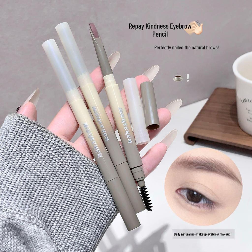Kakashow Dual-Ended Eyebrow Pencil - Natural, Long-lasting, Waterproof, Sweatproof, Smudge-proof