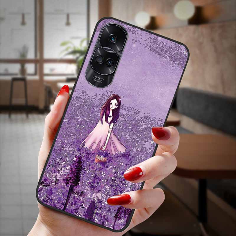 For Honor 90 Lite 5G Case 3D Flower Relief Emboss Silicon Back Cases For Honor 90 Cover Honor90 Pro 90Pro 90Lite Soft Protective