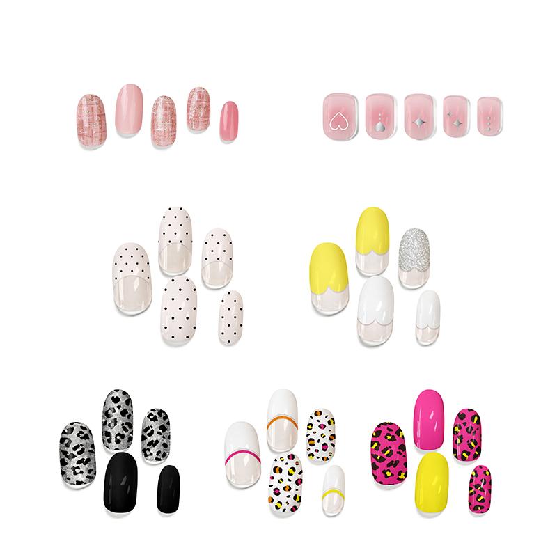 Korean Gel Nail Stickers UV Lamp | Salon Look At Home | No Glue Needed POINT VER.