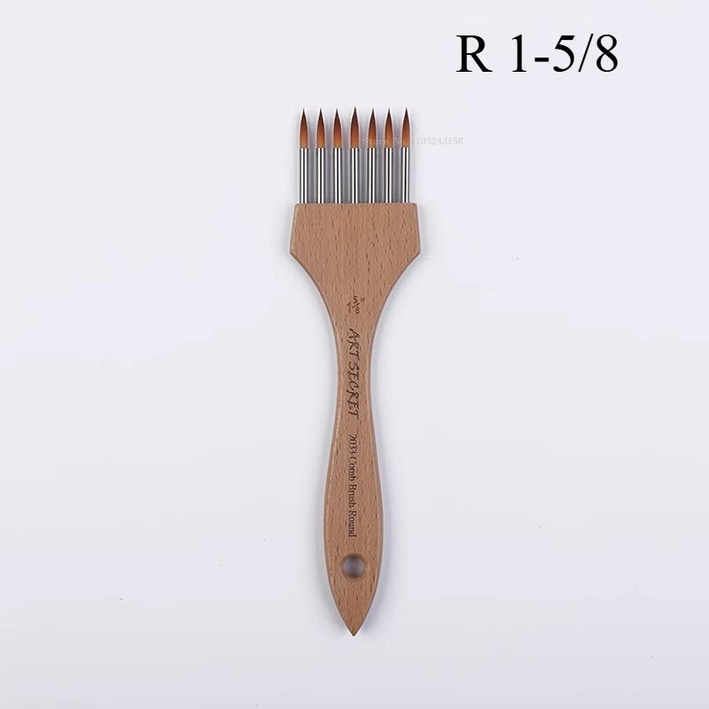 3pcs Multi-toothed Nylon Wool Flat/pointed-head Painting Brush Art Set Supplies Watercolor/ Acrylic Painting Creation Brushes