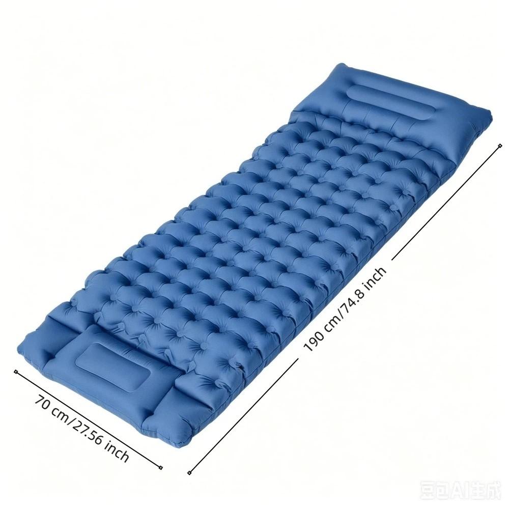 Self-Inflating Inflatable Mat Thickened Inflatable  Sleeping Pad Built-in Pillow Air Mat  Outdoor