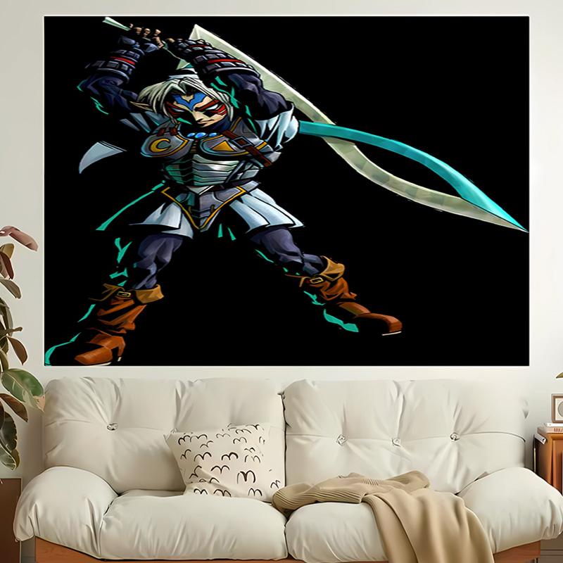 1pc Cartoon Z-Zeldas Tapestry, Living Room, Bedroom, Office, Party Decor, Ideal Festive Gift