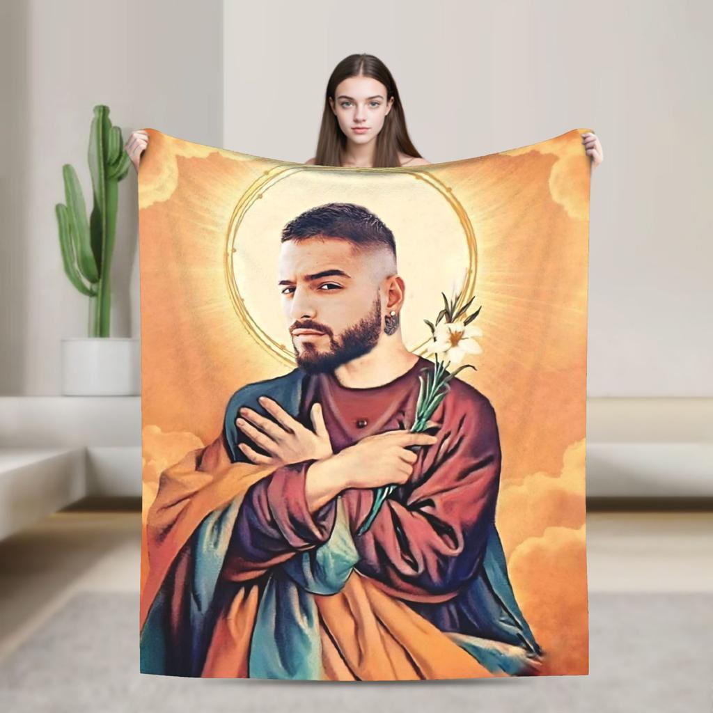 Maluma Rapper Super Warm Blanket  Travel Office Plush Throw Blanket Comfortable Outdoor Flannel Bedspread Sofa Bed Cover