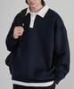 UNTAPPED STUDIO City Boy Oversized Rugby Collar Sweatshirt 4 Colors (Type A)