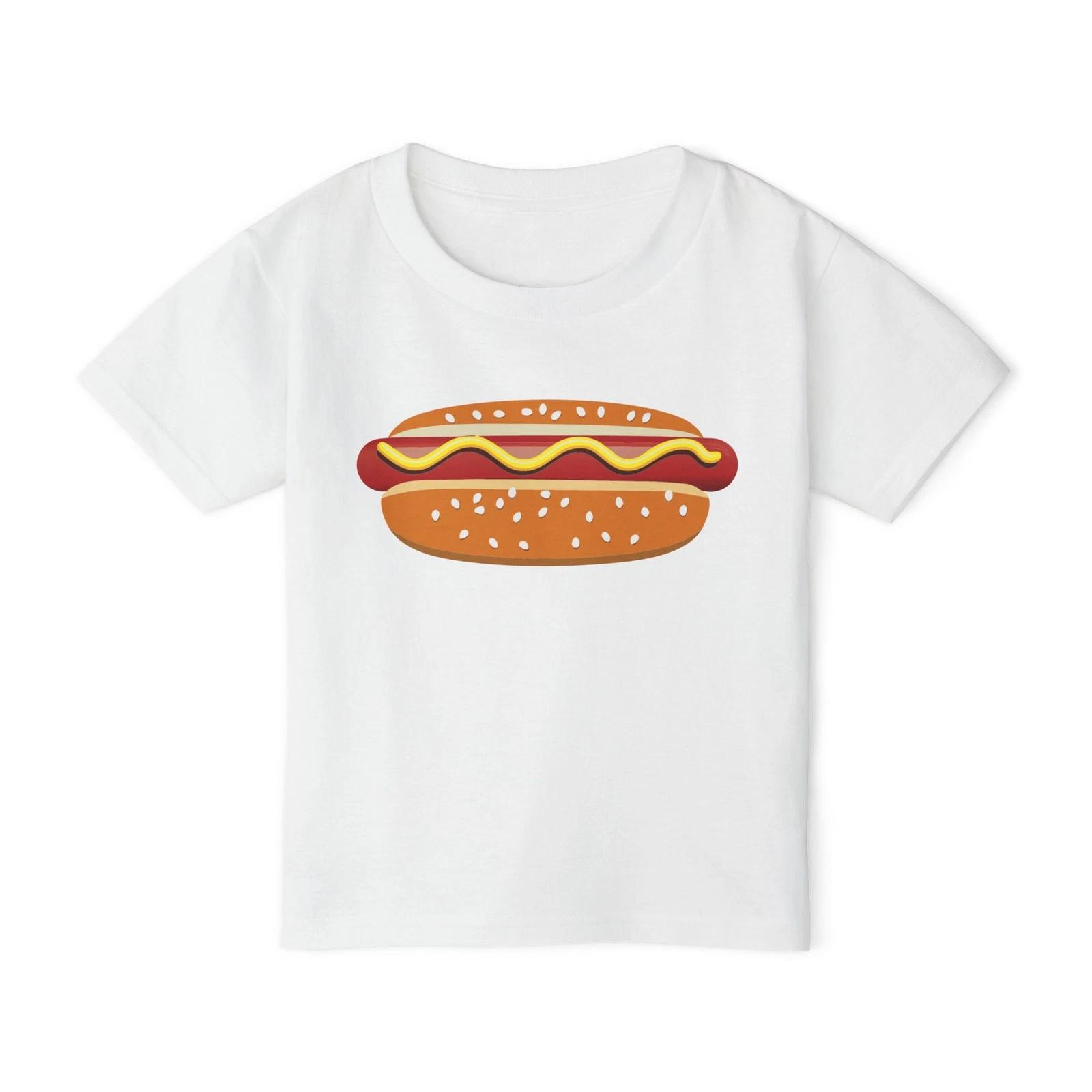Just A Hotdog - Cute Funny Cartoon Graphic Gildan Toddler Heavy Cotton Tee 2XL