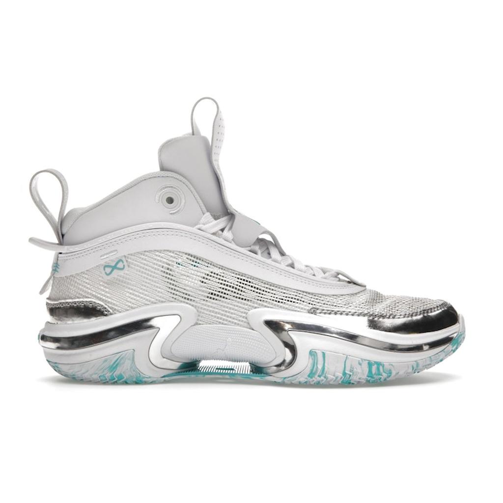 Guo Ailun x Air Jordan 36 GS Λευκό Hyper Jade Παιδικά Αθλητικά Παπούτσια Μεταλλικό-Ασημί Μαύρο DQ4461-130