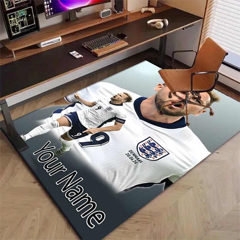 Harry Kane Design Area Rug Personalized Name- Non-Slip, Soft & Cozy Floor Mat for Living Room, Office - Indoor/Outdoor Carpet