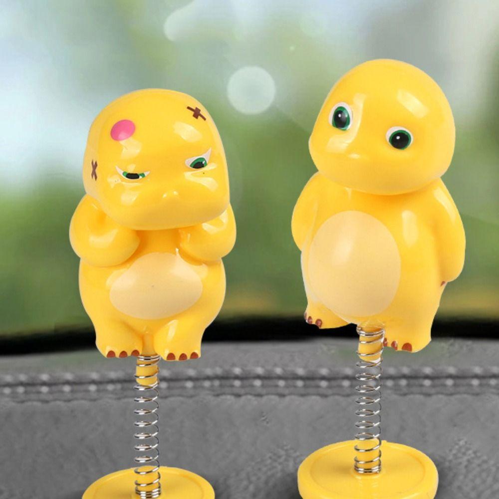 

Plastic Car Shaking Ornament Moving Head Milk Dragon Animal Model Car Interior 1set