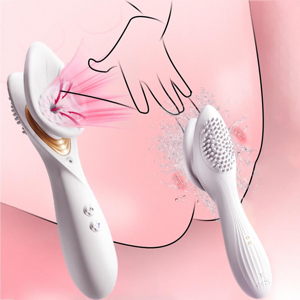Powerful 2 In 1 Vagina Sucking Vibrator Nipple Oral Vacuum Stimulator G Spot Clitoris Massage Female Masturbator Sex Toys Women