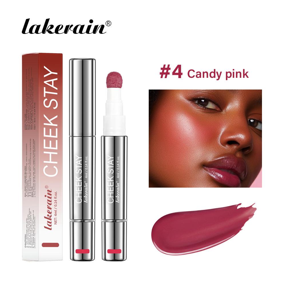 

румяна-карандаш lakerainLiquid, жидкие румяна в тонком тюбике, блеск, похожий на воду, естественная цветопередача, водостойкий, стойкий и не выцветающий макияж 04