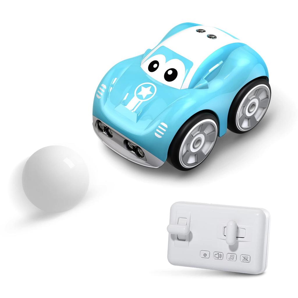 DEERC Remote Control Car for Remote Control Toy with Follow Obstacle Path Dog and Cat Pet for Elementary and Middle School Blue Kids, Mode, Avoidance,