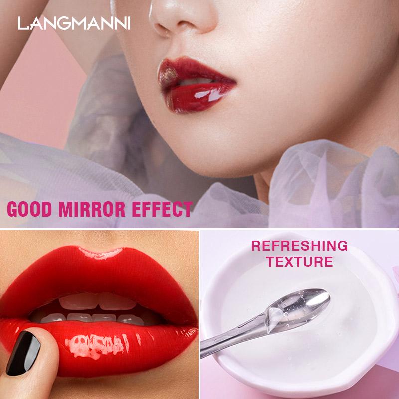 Langmanni DIY Lip Gloss Base Gel Raw Material Glitter Pearlescent