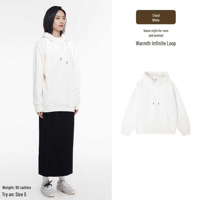 

Худи унисекс на флисовой подкладке в американском стиле: Эстетика хлопка, утолщенный для осени/зимы 2XL (160-180 lbs)