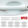 8Pcs Clear Car Door Handle Bowl Sticker Protector Anti Scratch Cover Accessories
