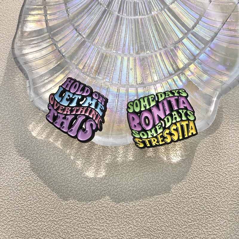 Oil Painting Quotes 3-6pcs/set Enamel Pins Custom Quotes Saying Sunflower Oil Brooches Lapel Badges Jewelry Gift for Friends