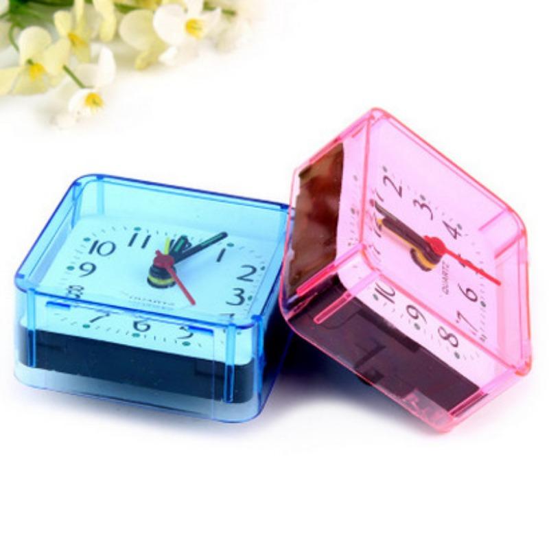 Primary School Students' Alarm Clock Crystal Square Quartz Alarm Clock Creative Alarm Clock