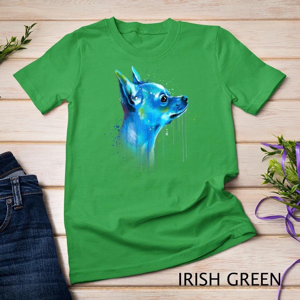 Cute Chihuahua Watercolor Painting Art T-Shirt Unisex T-shirt 4 S