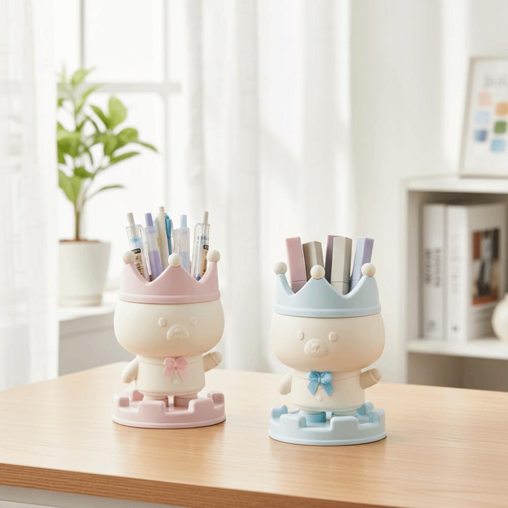 Cartoon Design Pen Holder Creative Design Desktop Storage Bucket  Living Room