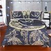 Down Comforter Set 3-piece Ultra-fine Fiber 3D Exotic Retro Gold Printed Bedding Set with Zipper Closure Pillowcase Duvet Cover