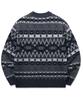 TRILLION Vintage Fair Isle Jacquard Crewneck Knit_Navy