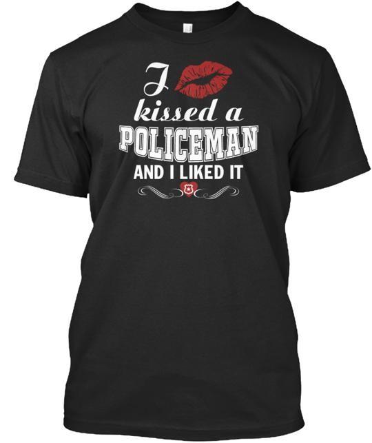 I Kissed A Policeman T-Shirt Made in the USA Size S to 5XL S