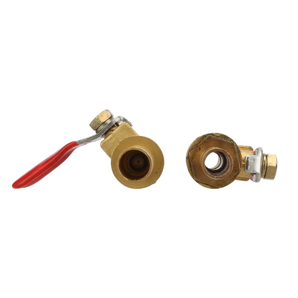 Red Handle Valve 8mm 10mm Hose Barbed Ball Valve Inline Brass Water Oil Air Gas Straight Shutoff Ball Valve Pipe Fittings