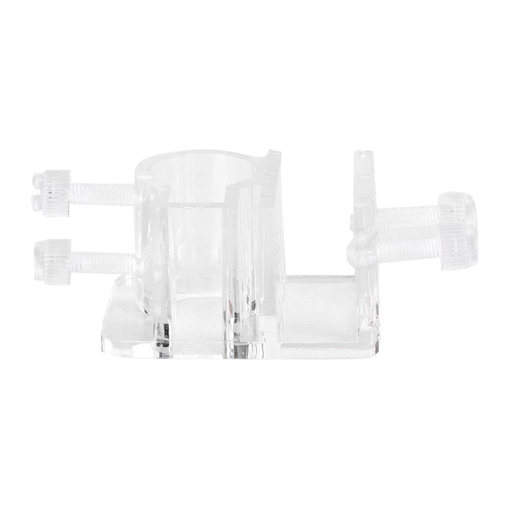 High Transparent Acrylic In and Out Water Pipe Fixation Clamp Single Hole for Fish Tank
