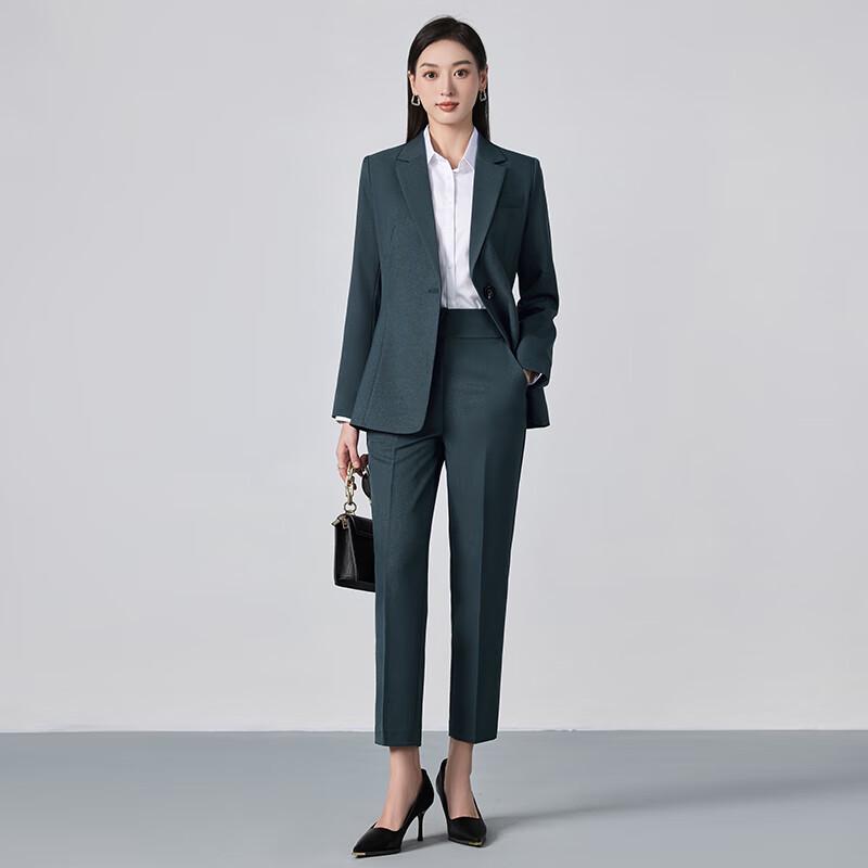 Teluoman Women s Long-Sleeve Business Suit Set M