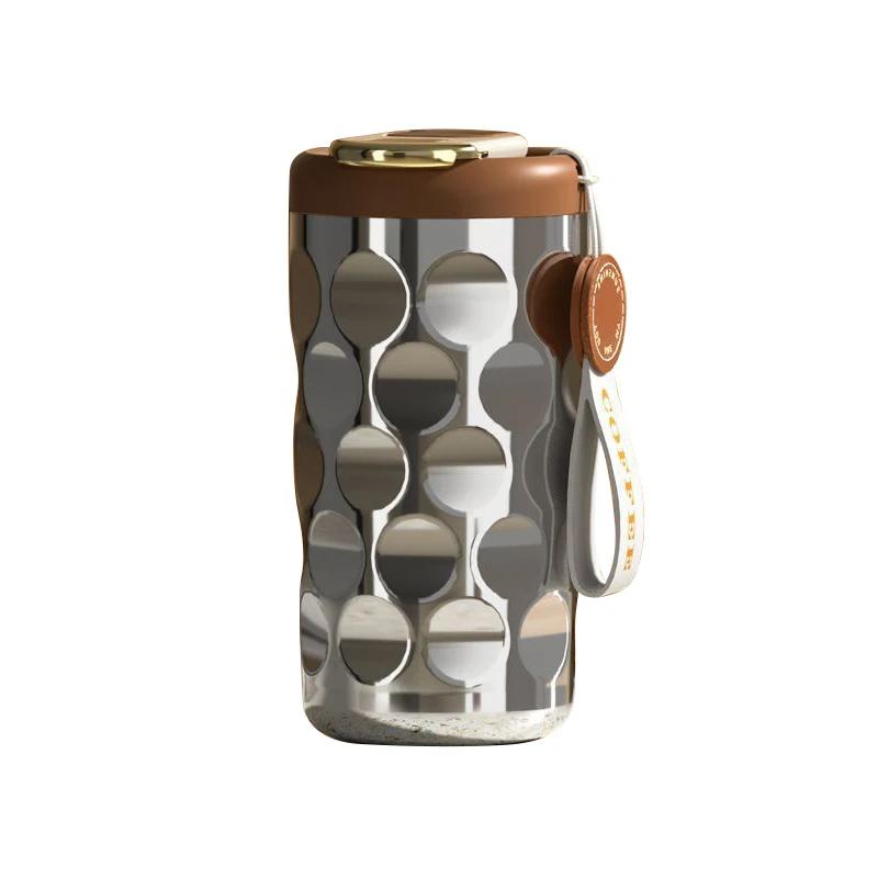 410 ml termoska Teplota displeje 316 Nerezový vakuový šálek Kancelářský šálek na kávu Obchodní přenosný termohrnek