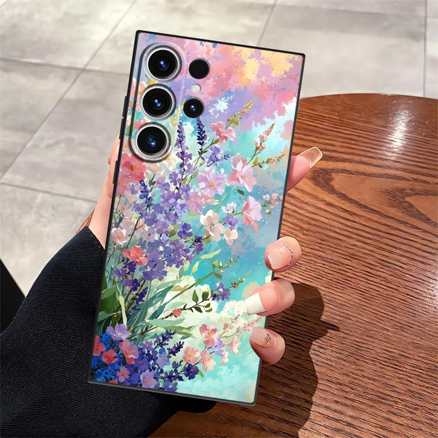 

Мультяшный цветочный чехол для Samsung Galaxy S26 Ultra Note 20 8 9 10 S10 S9 S24 S20 Ultra S25 Plus S23 S21 FE Funda Чехол для телефона Galaxy S25 Edge