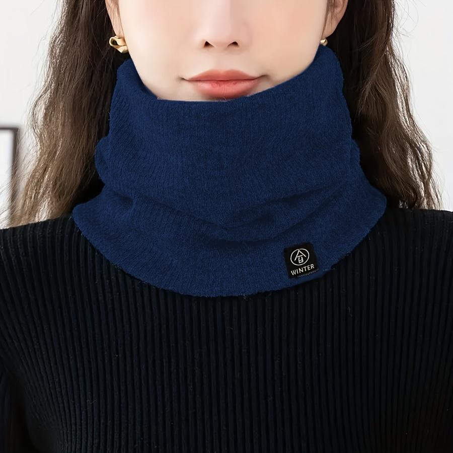 Soft Knit Neck Warmer - Windproof, Cozy Double-Layer Winter Scarf Easy Wear Design Unisex Outdoor Leisure Cycling Scarf
