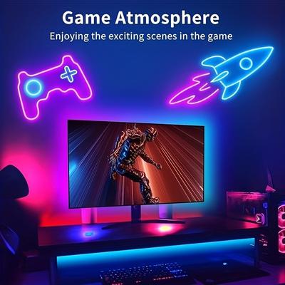 Bandes LED Néon RGB Flexibles 24V avec Contrôle par Application, Gradables, Programmables, Synchronisation Musicale et Effets de Changement de Couleur Pour la Décoration de Fête à Domicile