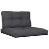 Vidaxl Pallet Sofa Cushions, 2 Pcs, Black, Fabric