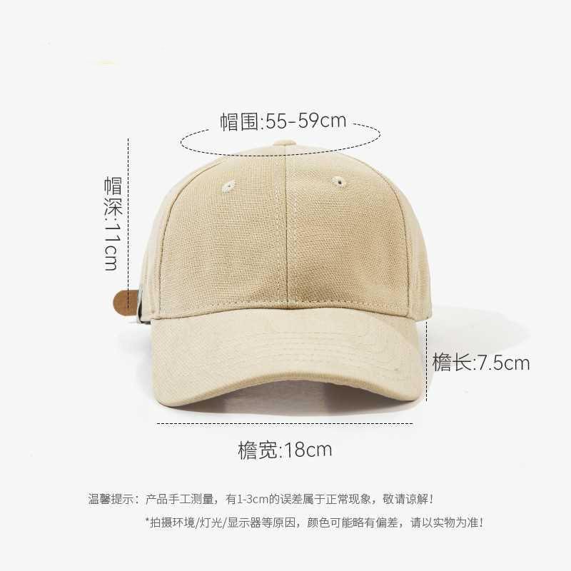 Trendy brand sticker baseball hat men and women couples versatile casual visor retro soft top pure cotton cap