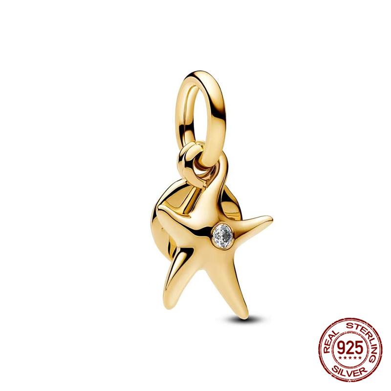 New In Original Charms Copper Golden Series Cross Charms Beads Fits 3Mm Original Bracelet For Women Diy Jewelry Gifts Making