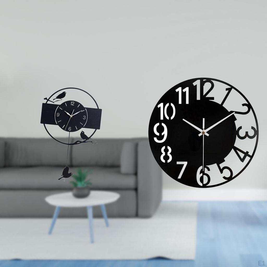 Minimalist Art Acrylic Wall Clock Ornament Silent Easy to Read Simple Round Decorative Hanging