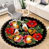 1pc Floral Ornament Carpet for Office Non-Slip, Round Carpet, Soft & Comfortable, Carpet for Office, Lightweight Round Floor Mat