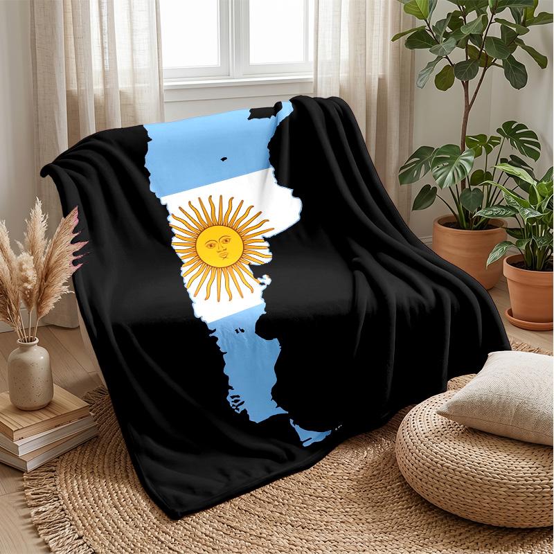 Argentina national football team Theme blanket Soft Flannel Blanket Plush Throw Blanket Cozy Sofa Bed Blanket for Home Decor