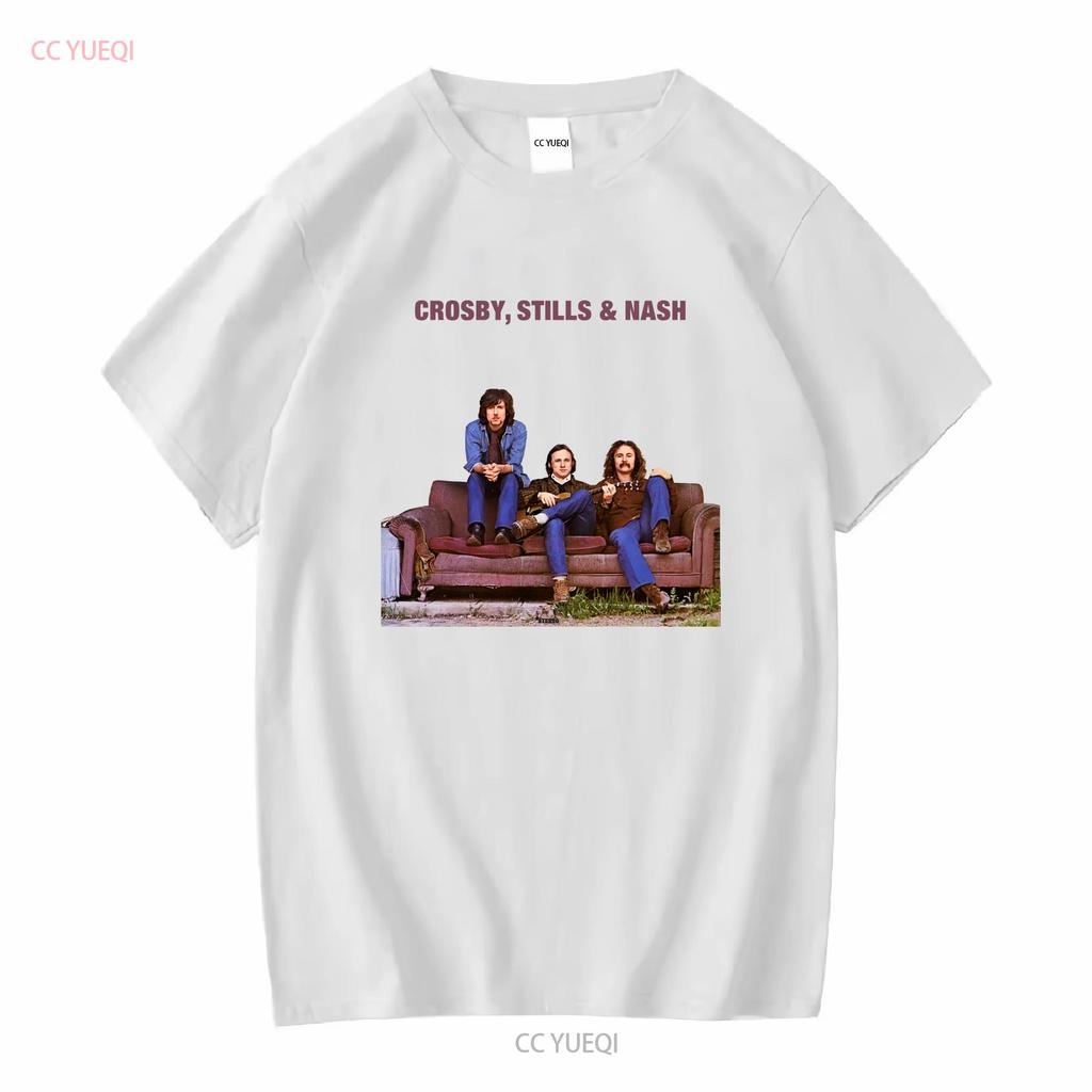 CROSBY STILLS AMP NASH T SHIRT SIZE S 5XL vintage Washed Soft Comfortable Stylish Top For Everyday Wear Casual Slightly