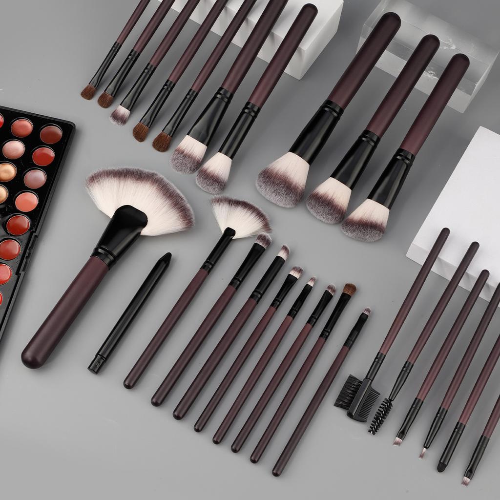 New 26 Animal Hair Double-pack Mahogany Makeup Brush Set, High-end Soft Beauty for Makeup Artists