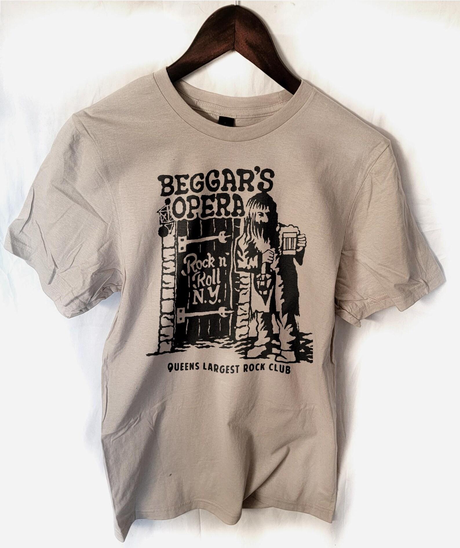 Beggars Opera club T shirt screen print short sleeve Queens NY 4XL