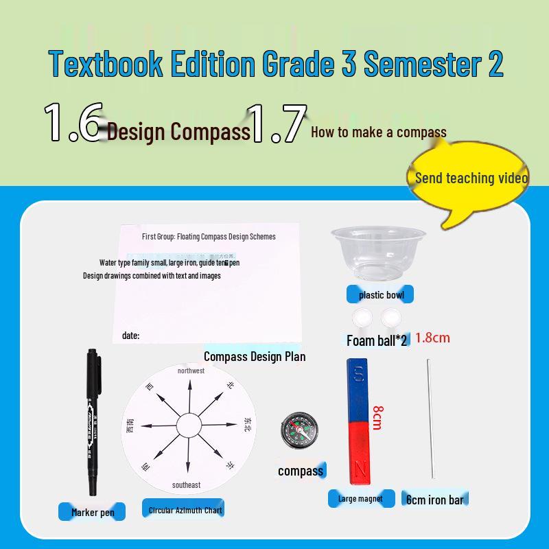 Third Grade Science Experiment Kit: Compass Craft Materials & Equipment