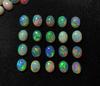 Natural Multi Fire Ethiopian Opal Oval Cabochon Loose Gemstone Lot 10 Pcs 8*10 MM Opal Cabochon For Jewelry Making