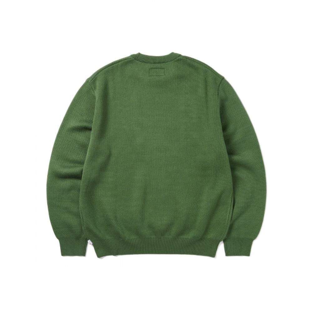 Thisisneverthat Basketball Hoop Knit Sweater Green