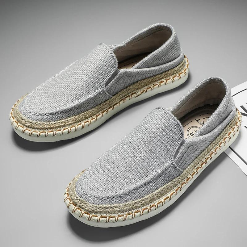 

Fashion Fashion Fisherman s Slip-on Cloth Shoes Men Loafers Summer Slippers Flats Lazy Shoes Size 39-44 44