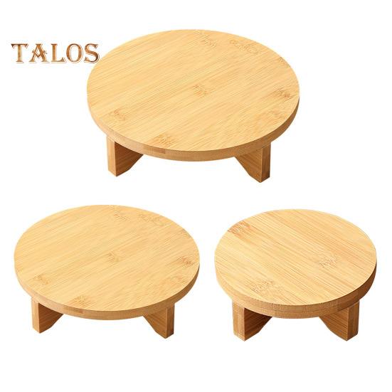 Supporto per piante in bambù, portavasi per fiori, da tavolo, da interno, sgabello rotondo, portavasi, espositore per piante in vaso, cupcake, ceramiche
