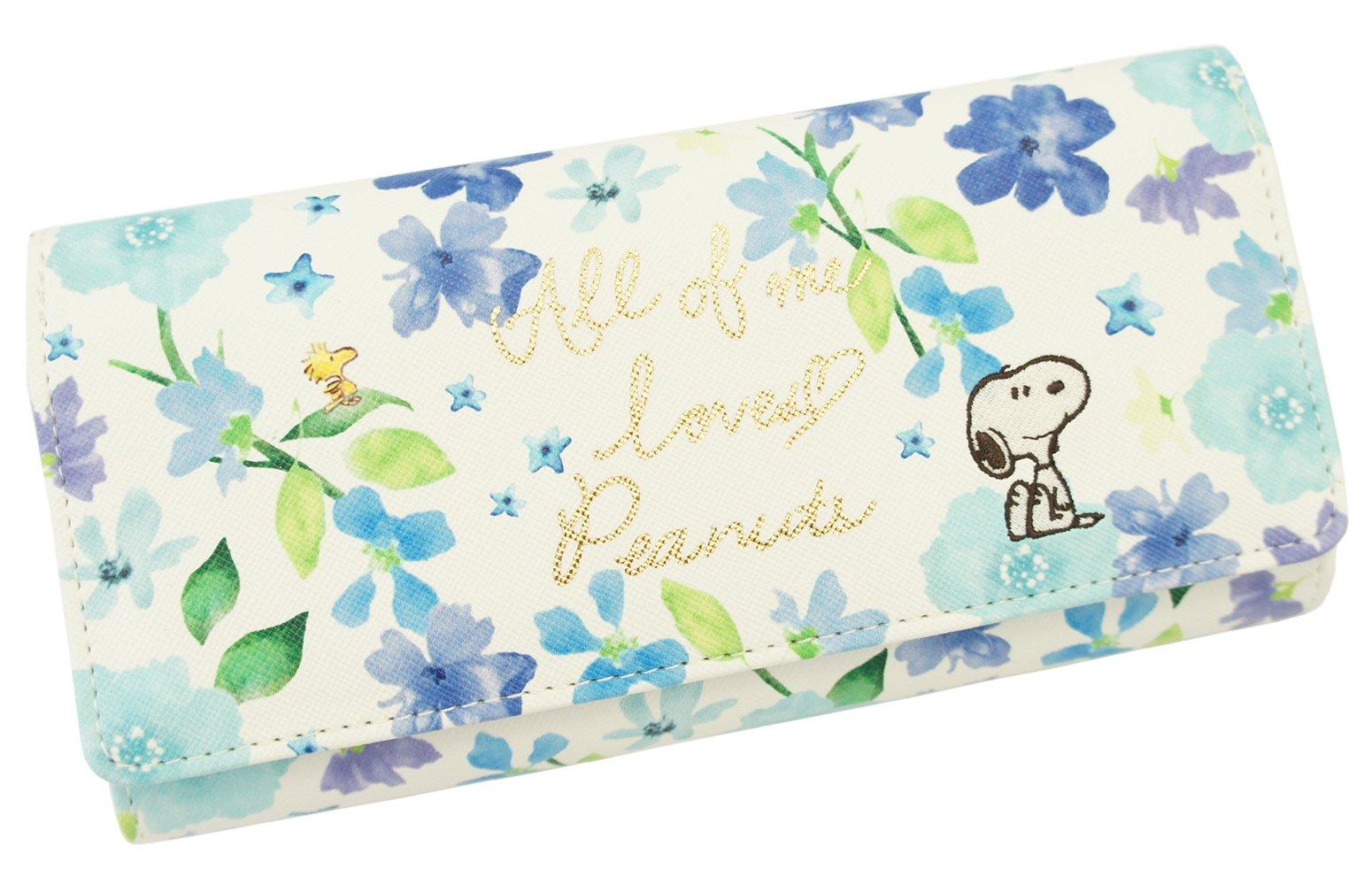 

SNOOPY Long Wallet Floral Pattern Snoopy Cover Wallet (MCOR)