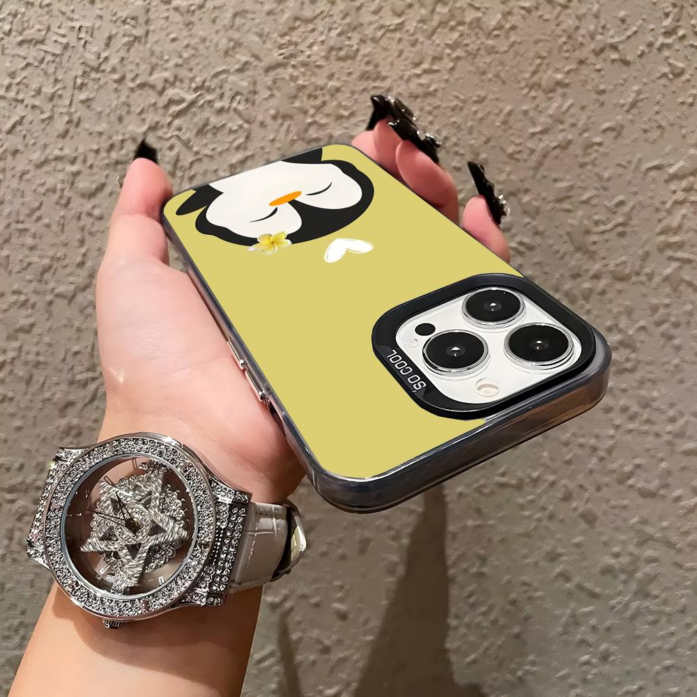 Pudgy Penguins Art Phone Case Matte Colored Silver For Iphone 17 Air 16 15 14 Pro 13 12 Plus 11 7 8 Max Luxury Cover
